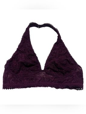 Victoria's Secret Burgundy Lace Halter Bralette